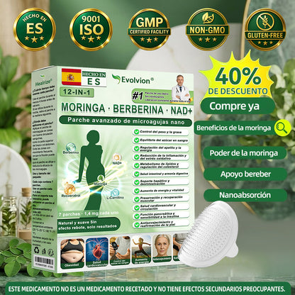 Tienda Oficial |  Evolvion® 𝑴𝒐𝒓𝒊𝒏𝒈𝗮 · 𝐁𝐞𝐫𝐛𝐞𝐫𝐢𝐧𝐞 × 𝙉𝘼𝐃+ 𝟏2-en-1 𝗔𝗱𝘃𝗮𝗻𝗰𝗲𝗱 𝙉𝙖𝙣𝙤 𝙈𝙞𝙘𝙧𝙤𝙣𝙚𝙚𝐝𝐥𝐞 𝐏𝐚𝑡𝑐𝚑 🇲🇽 (Solo una vez al día, cambios visibles en 7 días) 👨‍⚕️ Para obesidad, piel flácida, diabetes, apnea del sueño, problemas articulares y más💝💝