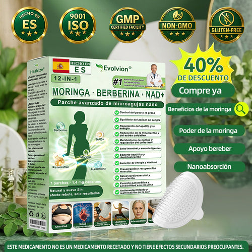 Tienda Oficial |  Evolvion® 𝑴𝒐𝒓𝒊𝒏𝒈𝗮 · 𝐁𝐞𝐫𝐛𝐞𝐫𝐢𝐧𝐞 × 𝙉𝘼𝐃+ 𝟏2-en-1 𝗔𝗱𝘃𝗮𝗻𝗰𝗲𝗱 𝙉𝙖𝙣𝙤 𝙈𝙞𝙘𝙧𝙤𝙣𝙚𝙚𝐝𝐥𝐞 𝐏𝐚𝑡𝑐𝚑 🇲🇽 (Solo una vez al día, cambios visibles en 7 días) 👨‍⚕️ Para obesidad, piel flácida, diabetes, apnea del sueño, problemas articulares y más💝💝