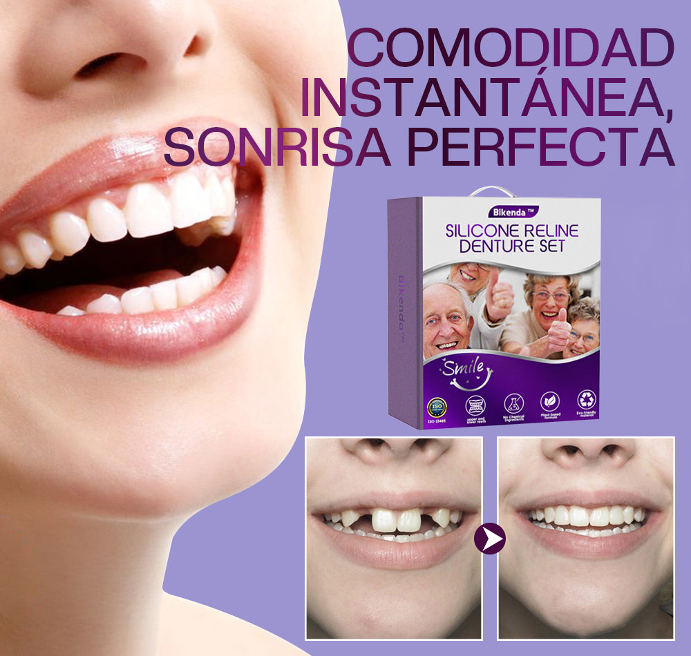 🎉💎Sitio web oficial | Bikenda™ Juego de reparación de dentaduras de silicona 👨🏻‍⚕️ Recomendado por el Consejo General de Odontólogos y Estomatólogos de España (COE)