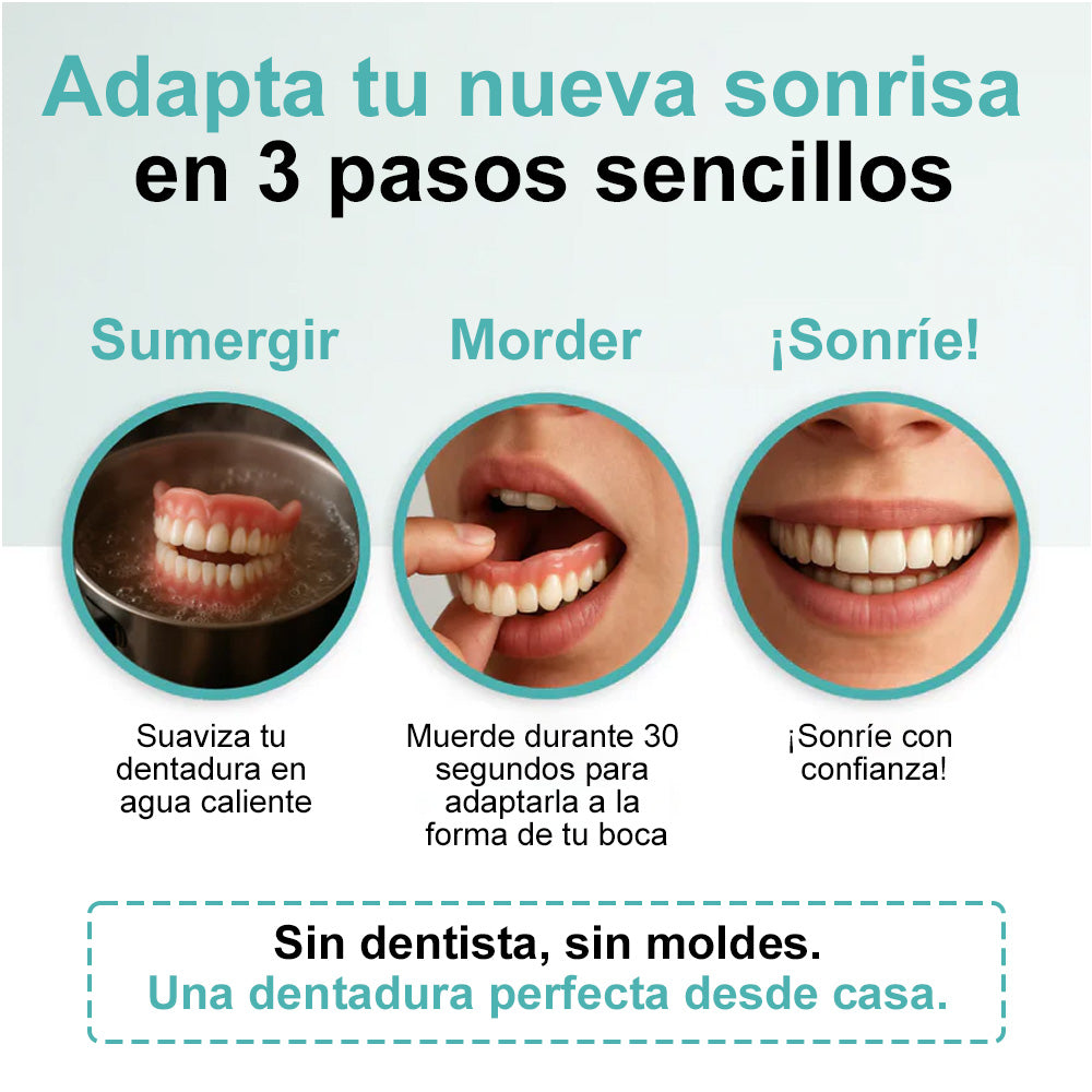 🦷Bikenda® Conjunto Completo de Dentaduras Personalizadas Avanzadas (✅ Dentaduras de ajuste cómodo respaldadas clínicamente — Confiadas por más de 8,000 usuarios en España para un confort durante todo el día.)