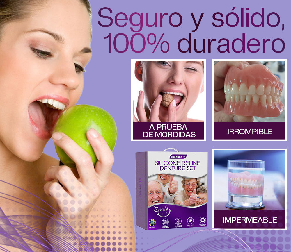 🎉💎Sitio web oficial | Bikenda™ Juego de reparación de dentaduras de silicona 👨🏻‍⚕️ Recomendado por el Consejo General de Odontólogos y Estomatólogos de España (COE)