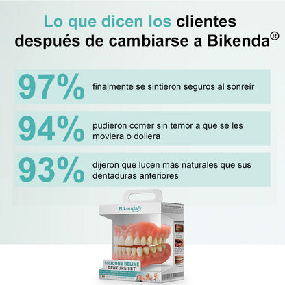 🦷Bikenda® Conjunto Completo de Dentaduras Personalizadas Avanzadas (✅ Dentaduras de ajuste cómodo respaldadas clínicamente — Confiadas por más de 8,000 usuarios en España para un confort durante todo el día.)