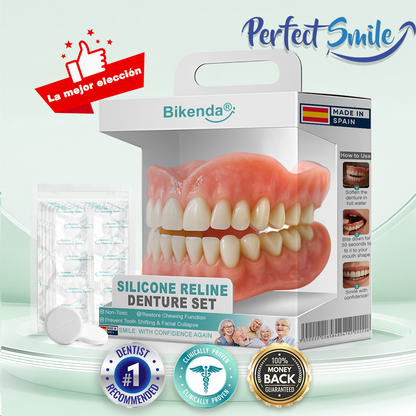 🦷Bikenda® Conjunto Completo de Dentaduras Personalizadas Avanzadas (✅ Dentaduras de ajuste cómodo respaldadas clínicamente — Confiadas por más de 8,000 usuarios en España para un confort durante todo el día.)