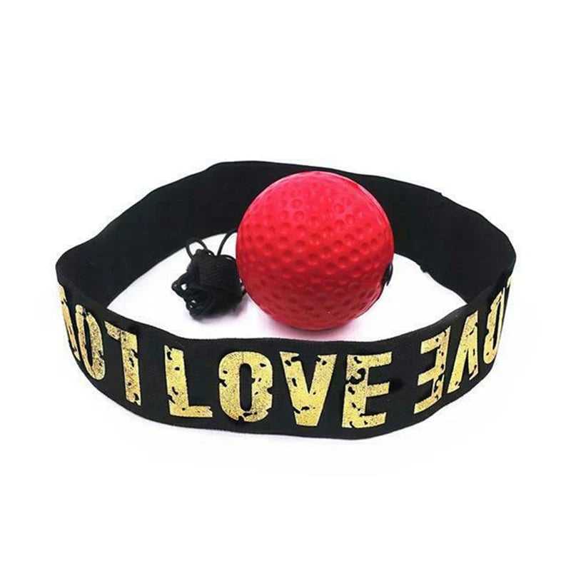 Pelota de boxeo con banda para reflejos, velocidad y coordinación.