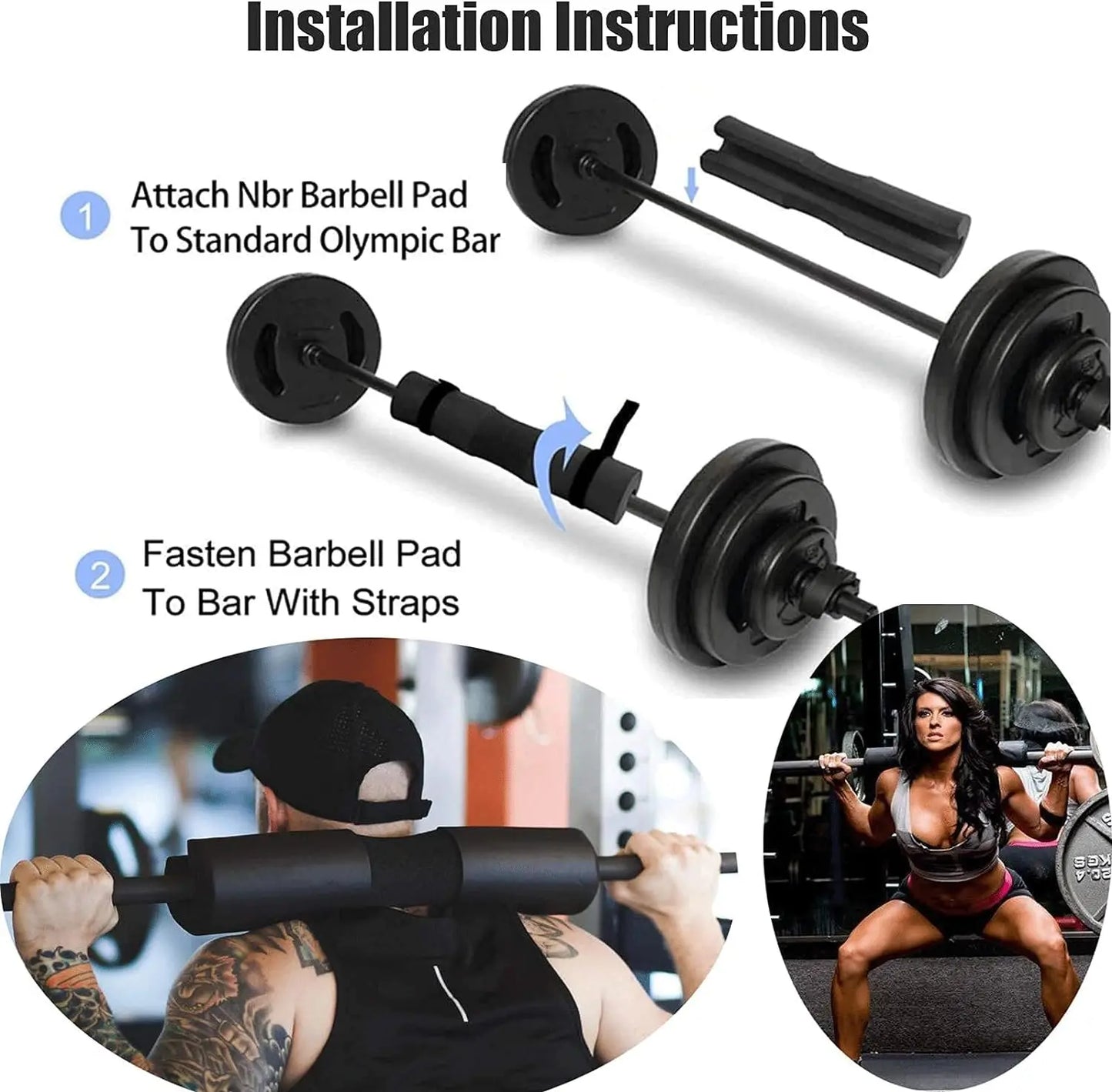 Almohadilla premium para barra de entrenamiento de fuerza.