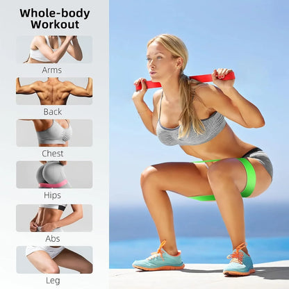 Fasce elastiche fitness TPE – set di bande per yoga, palestra e allenamento